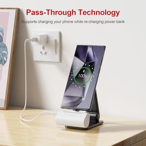 iWALK Small USB-C Portable Charger, 4500mAh Portable Charger for iPhone 17/16/15 Series Power Bank for Samsung Galaxy S25/S24/S23 Ultra, Z Flip 5, Note, Moto, LG, Google Pixel, White 5