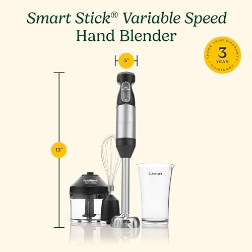 Cuisinart CSB-179 Smart Stick Variable Speed Hand Blender, Stainless Steel 5