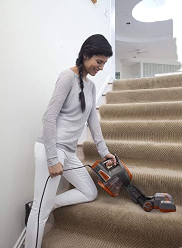 Shark Rocket HV302 Ultra-Light Corded Bagless Vacuum for Carpet and Hard Floor Cleaning with Swivel Steering, Orange (Renewed) 8