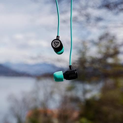 LUDOS Ultra Wired Earbuds in-Ear Headphones, 5 Years Warranty, Earphones with Mic, Noise Isolating Ear Buds, Memory Foam for iPhone, Samsung, School Students, Kids, Women, Small Ears - Turquoise 5