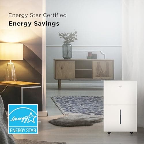 TCL 4,500 Sq. Ft. Smart Dehumidifier, Energy Star, 50 Pints Per Day, Moisture & Humidity Absorber for Bedroom, Bathroom, Basement & Other Rooms, Works with Alexa/Google Assistant 5