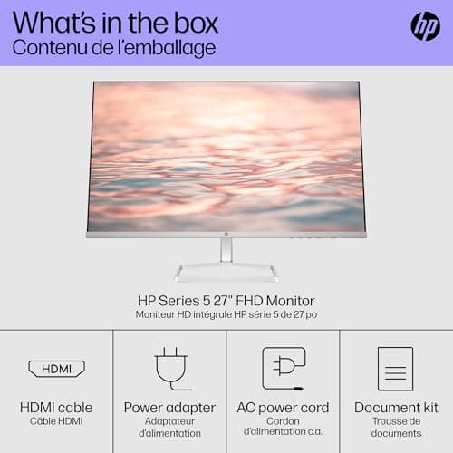 HP Series 5 27 inch FHD Monitor, Full HD Display (1920 x 1080), IPS Panel, 99% sRGB, 1500:1 Contrast Ratio, 300 nits, Eye Ease with Eyesafe Certification, 527sw (2024) 9