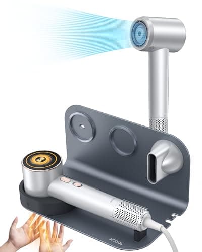 XCOOL Hair Dryer, High-Speed Ionic Hair Dryer with Wall-Mounted Holder, Portable and Quiet Ion Blow Dryer for Fine Hair, 110000 RPM (2-in-1 Set, Pearl White)