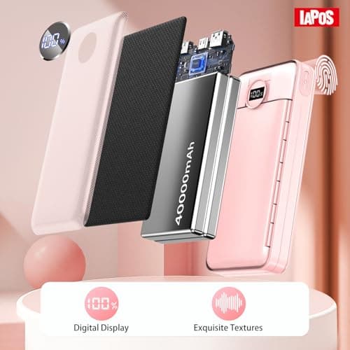 Portable Charger 40000mah Power Bank, USB-C (22.5W) Fast Charging Battery Pack Portable Phone Charger for iPhone 16 Pro/16/15/14/13 Series, Android Samsung Galaxy, Battery Bank for Travel Camping 5