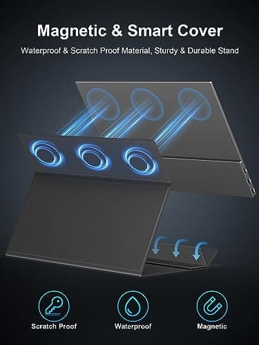 MAGICRAVEN 4K Portable Monitor, 14.5" IPS Laptop Screen, Slim Lightweight 1500:1 Dual USB C HDMI Gaming Display with Speakers, Travel Monitor for PC Phone PS5/4 Xbox Switch 7