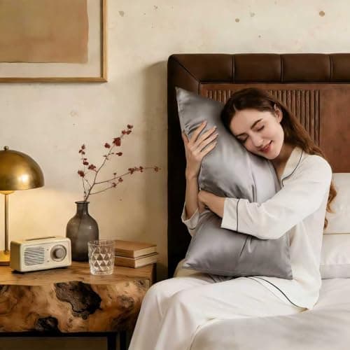 ZIMASILK 25 Momme 100% Pure Mulberry Silk Pillowcase for Hair and Skin Care, Highest Grade 6A Pillow Cases for Women, Long-Lasting Durablity, Gift for Women Men, 1Pc (Standard 20"x26", Iron Gray) 6