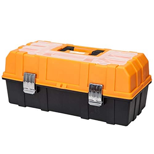 Torin 17-Inch Plastic Tool Box,3-Tiers Multi-Function Storage Portable Toolbox Organizer, Black/Orange ATRJH-3430T 7