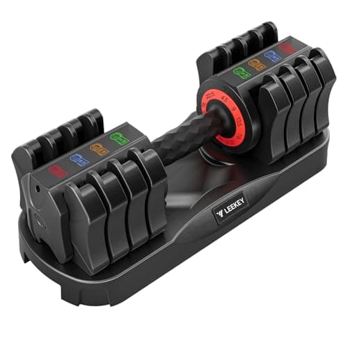 LEEKEY Adjustable Dumbbells 1PCS, Dumbbells with Anti-Slip Handle for Exercise & Fitness Fast Adjust Weight, Innovative Workout Equipment, Dumbbell Set Adjustable Weight