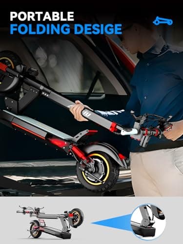 AONIU M4 Electric Scooter for Adults with seat 25-30 mph Fast Speed Heavy Duty 300 lbs 31 Miles Long Range Foldable e Scooter 10 inch Off Road Tires Mobility Folding e Scooters for Girls Men Teens. 8