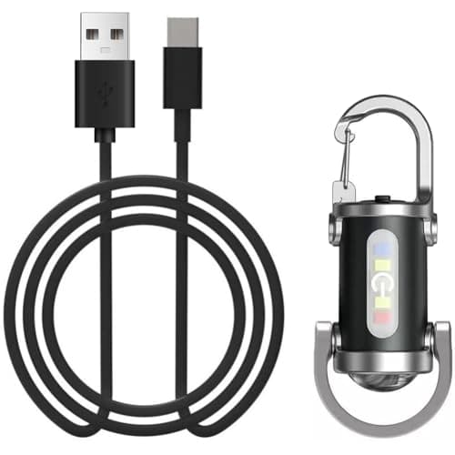 1200LM Super Bright Mini Keychain Flashlight - Waterproof EDC Light, 3-in-1 Multipurpose LED with Power Bank, Rechargeable, Compact & Durable for Camping, Hiking, Rescue & Everyday Use (2 Colors)