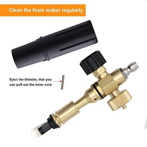 Twinkle Star Foam Cannon 1 L Bottle Snow Foam Lance with 1/4" Quick Connector, 5 Nozzle Tips for Pressure Washer 6