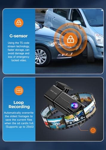 Dash Cam, 2.5K WiFi Dash Camera for Cars, E-YEEGER Mini Dashcam with App, Front Car Camera, G-Sensor, Loop Recording, Night Vision, 24H Parking Mode, 32G SD Card Included, Support 256GB Max 5