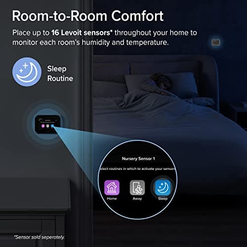 LEVOIT Smart Thermostat for Home, WiFi Programmable Digital Thermostat, Works with Alexa and Smart Sensor, Energy Saving, Large Touch Screen, C-Wire Adapter Included, DIY Install, Aura 400S, White 2