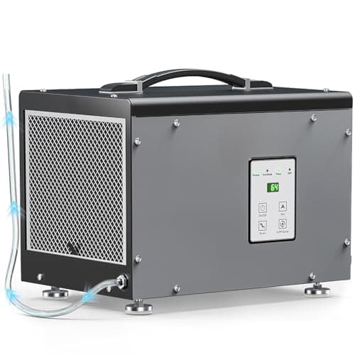 BaseAire Crawlspace Dehumidifier with Pump, Compact Dehumidifiers for Commercial, Basement and Water Damage with Drain Hose, 70 PPD, Auto Defrost, GLGR Technology, Up to 1000 Sq Ft