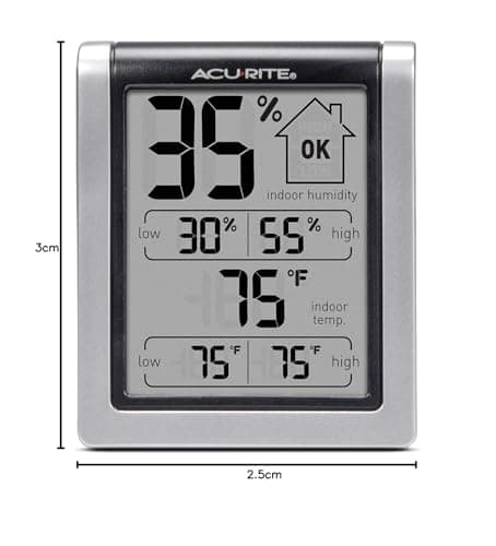 AcuRite Wireless Digital Indoor Thermometer and Hygrometer Monitor for Indoor Temperature and Humidity Measurements (00613) 7