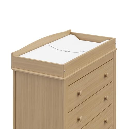 Graco Noah 3 Drawer Changing Table Dresser (Driftwood) – GREENGUARD Gold Certified Baby Dresser with Changing Table Top, Baby Changing Table Dresser, Includes Interlocking Drawer System 10