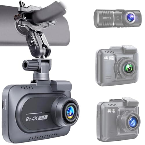 AMORTEK Dash Cam Mount for Rove R2-4K,R2-4K Pro, R2-4K Dual, Falcon F170,Z-Edge,Old Shark,YI,Kdlinks X1,VANTRUE and Most Dash Camera and Car Camera