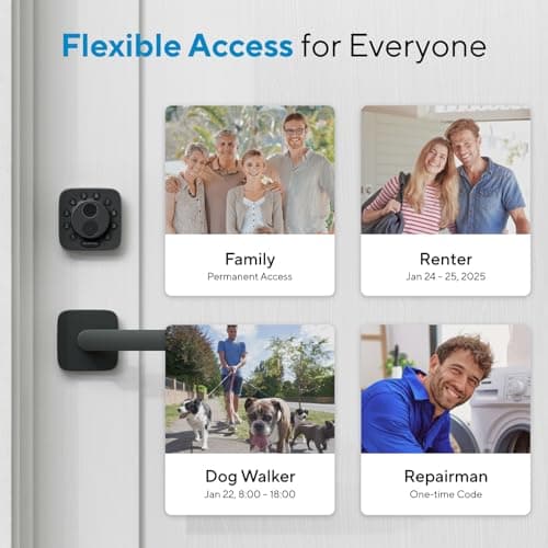 ULTRALOQ Bolt SE Smart Lock, Built-in Wi-Fi, Matter Over Thread, Works with Apple Home, Alexa, Google, 7-in-1 Keyless Entry Deadbolt with Fingerprint ID, App, Keypad, Remote Control, 18 Months Battery 6