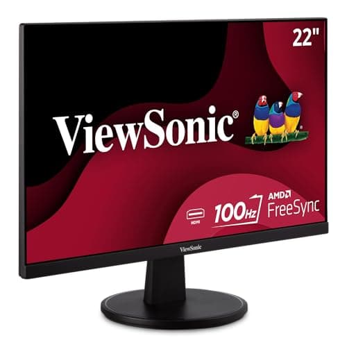 ViewSonic VS2247-MH 22 Inch 1080p Monitor with 100Hz, FreeSync, Thin Bezels, Eye Care, HDMI, VGA Inputs for Home and Office