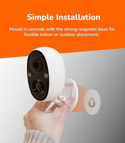 Sensforge 2.5K Indoor Outdoor Battery Camera, Smart AI Detection, Spotlight & Color Night Vision, Magnetic Mount, Dual-Band Wi-Fi (2.4G/5G), 32GB SD Card, Free Basic Plan, Optional Subscription 9