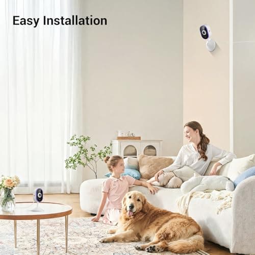 PyreQuad Indoor Surveillance Home Security Camera, 2-Way Audio, Night Vision, Smart AI Human Detection, App Control, Cloud Storage (Sold Separately), Dual-Band 2.4G/ 5G Wi-Fi 6