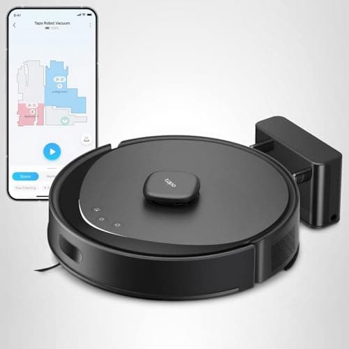 Tapo LiDAR Smart Navigation Robot Vacuum and Mop, 5300Pa Max, 97%+ Dust Pickup Rate, Customizable Cleaning, Self-Charging, Works w/Alexa & Google Home, RV30 Max 10