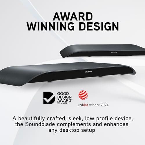 BlueAnt Soundblade Under-Monitor Soundbar, 120W 2.1 Channel Desktop Speaker with USB-C & Bluetooth 5.3 for PC, Mac, Gaming, Music and Streaming, Charcoal 7