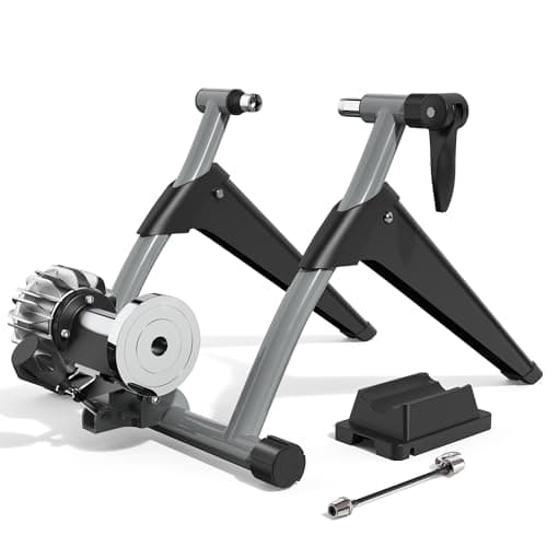 Sportneer Bike Trainer - Fluid Stationary Bike Stand for 26-28" & 700C Wheels - Bike Trainer Stand for Indoor Riding with Quick Release Lever & Adjustable Rubber Feet, Foldable Storage