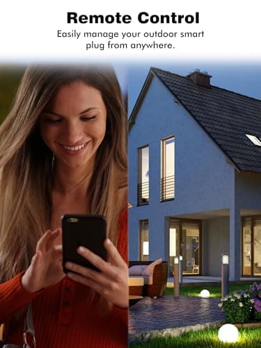 EIGHTREE Outdoor Smart Plug Waterproof IP44, Smart Outlet Plug with 2 Independently Controlled Outlets, Compatible with Alexa and Google Assistant, Voice & Remote Control, Timer&Schedule, 2.4GHz Only 8