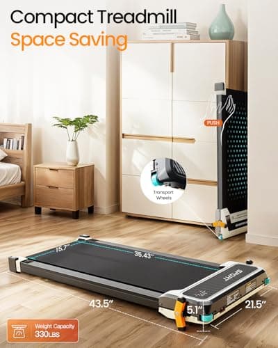 AKLUER Walking Pad with Incline - Dual-Sided 2 in 1 Under Desk Treadmill with Shiatsu Foot Massager, 330LBs Walking Pad Treadmills for Home and Office, LED Display and Remote Control, Black 6