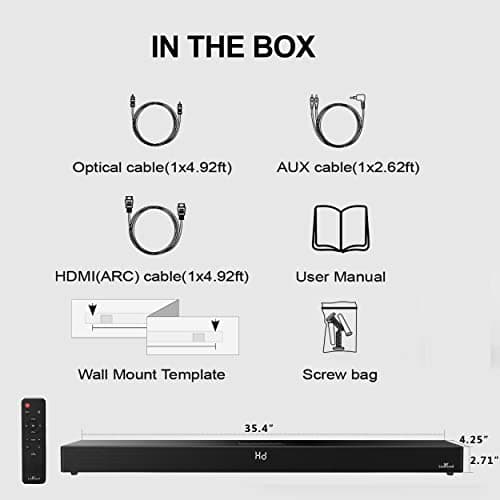 LARKSOUND All-in-One Soundbar with Build-in Subwoofer 7