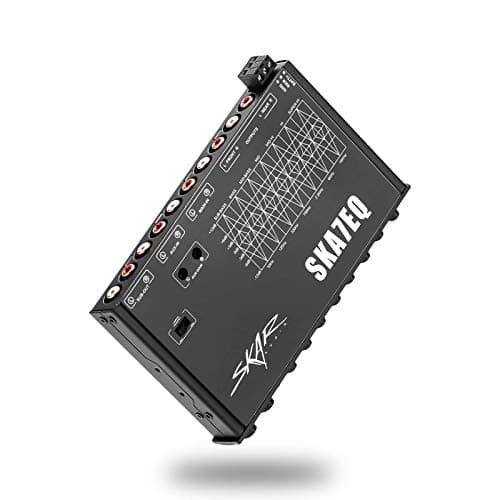 Skar Audio SKA7EQ 7 Band 1/2 DIN Pre-Amp Car Audio Graphic Equalizer with Aux Input and High Voltage RCA Outputs 6