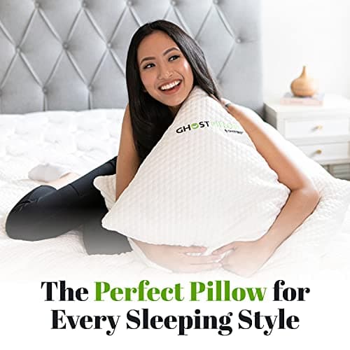 GhostBed Shredded Memory Foam Pillow with Adjustable Gel and Cooling Breathable Cover - King Size Shredded Pillows CertiPUR-US Certified 2-Pack 8
