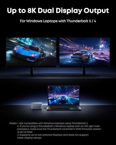 Anker Prime TB5 Docking Station, 14-in-1 Thunderbolt 5 Dock with 120Gbps Max Transfer, Thunderbolt Dock with 140W Max Charging, Cooling System, Up to 8K, Dual Display for TBT 5/4 Laptops 5