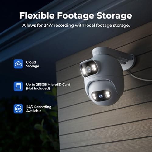 IMILAB EC6 Dual 2K Plug-in Outdoor Security Camera: Outdoor Camera for Home Security w/Motion Spotlight/Siren, Wired 360° Rotate Cam, Person Tracking, 24/7 Continuous Recording 5
