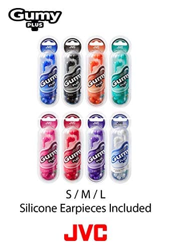 JVC Gumy in Ear Earbud Headphones, Powerful Sound, Comfortable and Secure Fit, Silicone Ear Pieces - HAFX7B Black, Small 6