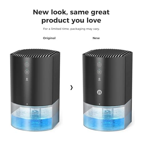 Small Dehumidifiers for Bathroom, Bedroom, Dorm Room, Home, RV, Closet, Wardrobe, Office, Portable Dehumidifier with Auto Shut Off, Auto Defrost, Colorful Light, Ultra Quiet, Energy Saving, 35 OZ 8