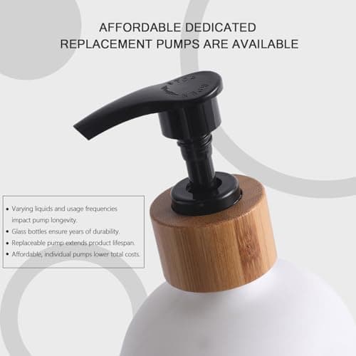 MOMEEMO Soap Dispenser Set, Contains Hand and Dish Soap Dispenser, Suitable for Kitchen Decor. (Black & White) 5