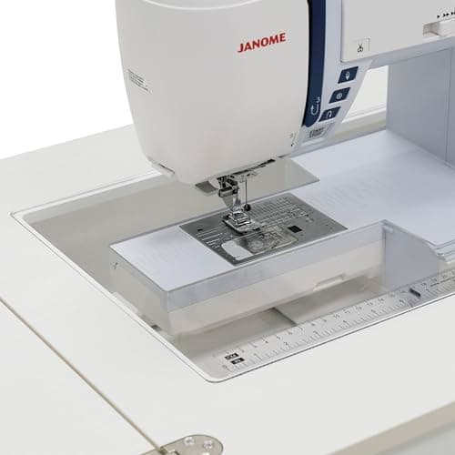 Arrow Classic Sewing Furniture Harriet Full-Size Sewing Cabinet with Hydraulic Machine Lift, Drawers, Expandable Leaves, Locking Wheels - Ash White 6