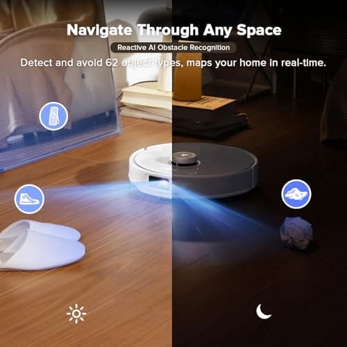 roborock Qrevo Curv Robot Vacuum and Mop, Zero-Tangling, AdaptiLift Chassis, FlexiArm Technology, Al Obstacle Recognition, 17mm Mop Lift, 18,500Pa Suction, Hot Water Mop Washing & Dock Self Cleaning 7