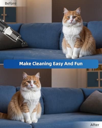 HOLOGO Handheld Vacuum Cordless with Strong Suction, Portable Hand Held Cleaner with 2 Filters, Small Lightweight Hand Car Vacuum Rechargeable for Pet Hair, Home, Office 7