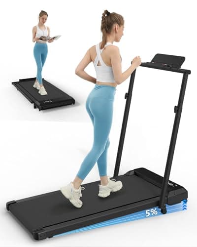 Walking Pad Treadmill with Incline,Walking Pad 300 Lb Capacity with Handle Bar, 3 in 1 Foldable Under Desk Treadmills for Home Small Office