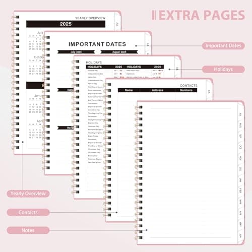 Planner 2025-2026, Monthly and Weekly Calendar Academic Planner (July 2025 - June 2026), Hardcover Planning Agenda Book for Office School Supplies, A5 (6.3" x 8.5") 5