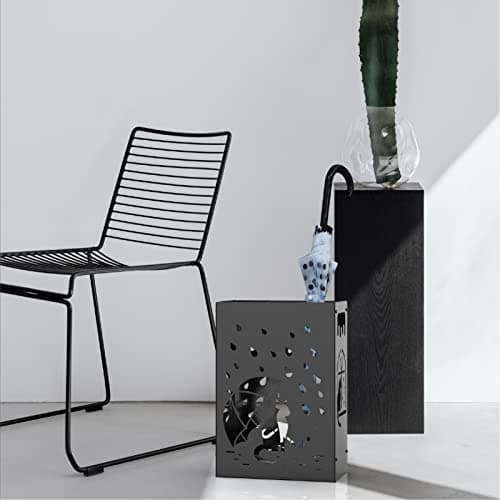 Mango Steam Cat Umbrella Holder Stand for Home or Office Entryways (Raining Cats, Black) 6