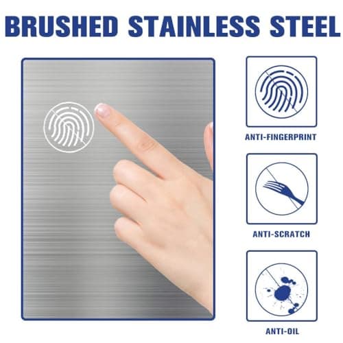 BestOffice | 13 Gallon Trash Can with Lid | Automatic Touchless Garbage Can | Odor Control | Modern Oval Design | Easy to Clean | Stainless Steel | Fits Any Kitchen, Bathroom, Office or Home 6