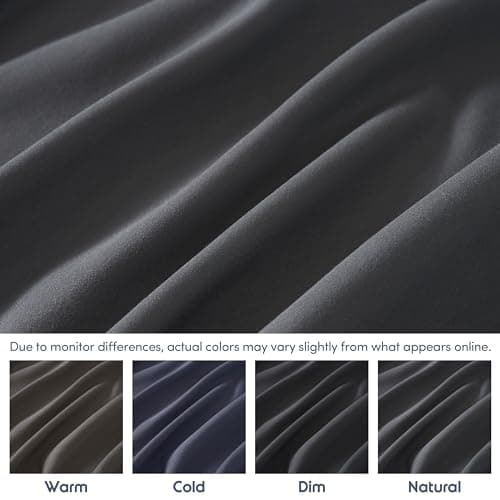 Nestl Dark Grey Extra Deep Pocket King Fitted Sheet Only, Hotel Luxury King Size Fitted Sheets Easily Fits 18 to 24 Inch Mattress, Super Soft, Wrinkle-Free, and Breathable Sheets with Corner Straps 8