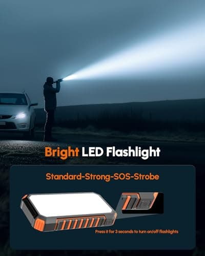 Hiluckey Solar Charger Power Bank 27000mAh 15W Fast Charging Phone Charger 3 Outputs Solar Portable Charger with Flashlight Compatible with iPhone 15 14 13 12 11 Samsung S22 S21 Google iPad 5