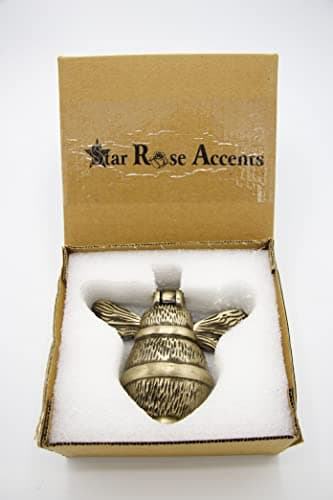 Solid Brass Antique Black Finish Bumblebee Door Knocker for Front Door 4x4.5. Handmade Delightful Detail at an Affordable Price. Unique Pear Shape. A Symbol of Good Fortune 7