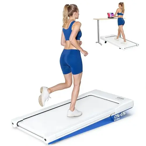 SupeRun Walking Pad with Incline, 3 in 1 Under Desk Treadmill, Portable Compact Treadmill with Remote Control LED Display, 2.5 HP Quiet Walking Jogging Machine for Office Home Use, 300 Lbs Capacity