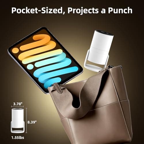 YINCODI Mini Projector with WiFi and Bluetooth [Bulit in Apps] Support 1080P, Auto Keystone, 270° Rotatable Portable Movie Projector Compatibile with Smartphone/HDMI/USB/PS5, for Home & Outdoor Use 8